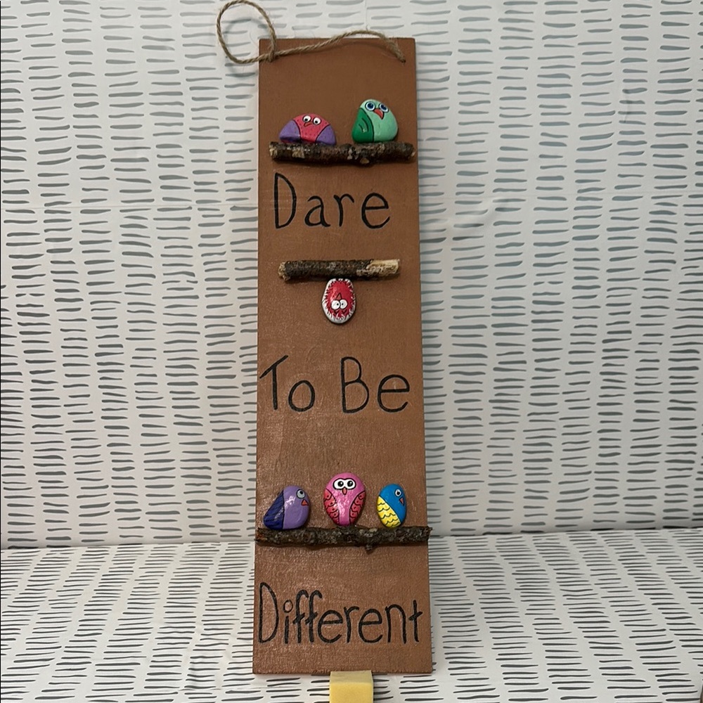 Dare to be Different Brown Wooden Wall Decor - homemade